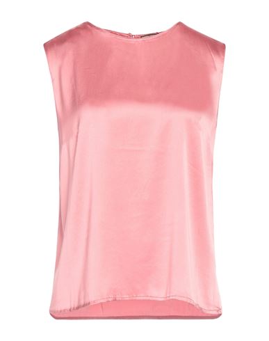 MALIPARMI MALÌPARMI WOMAN TOP PINK SIZE 8 SILK, ELASTANE