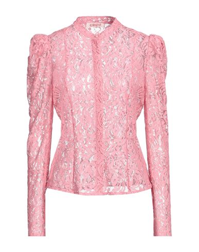Kontatto Woman Shirt Pink Size M Cotton, Silk