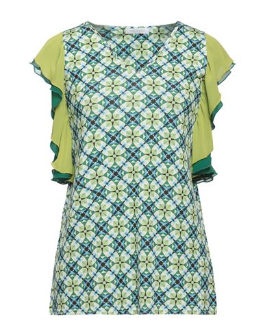 Luckylu  Milano Luckylu Milano Woman Top Green Size 10 Polyester, Elastane