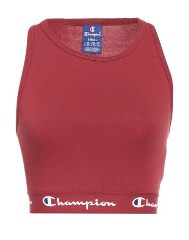 Champion Woman Top Brick Red Size S Cotton, Elastane