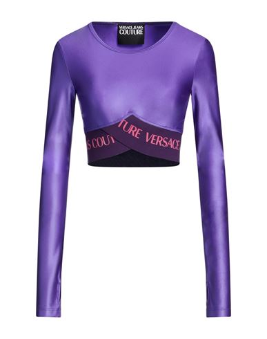 Shop Versace Jeans Couture Woman Top Purple Size 6 Polyamide, Elastane
