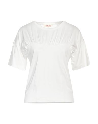 Kontatto Woman T-shirt White Size M Cotton