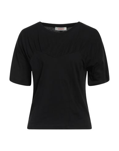 Kontatto Woman T-shirt Black Size M Cotton