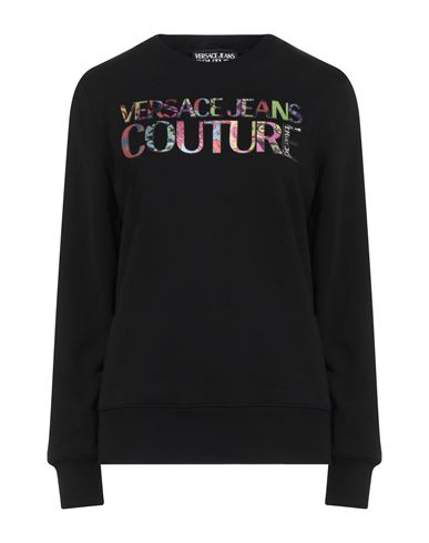 Versace Jeans Couture Woman Sweatshirt Black Size L Cotton