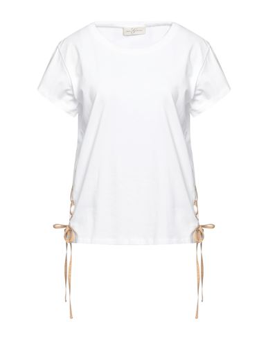 Corte Dei Gonzaga Woman T-shirt White Size 8 Cotton, Elastane