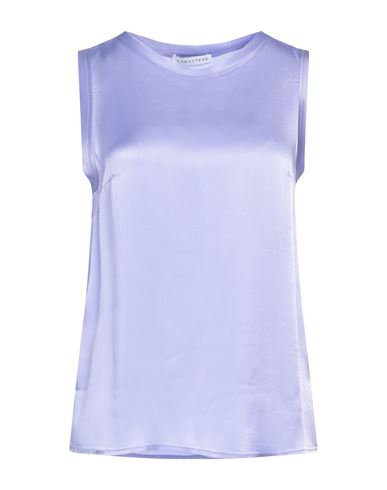 Caractere Caractère Woman Top Lilac Size 6 Acetate, Silk In Purple