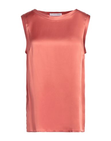 CARACTERE CARACTÈRE WOMAN TOP ANTIQUE ROSE SIZE 8 ACETATE, SILK 