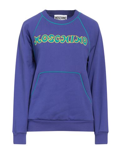 MOSCHINO MOSCHINO WOMAN SWEATSHIRT PURPLE SIZE 8 COTTON