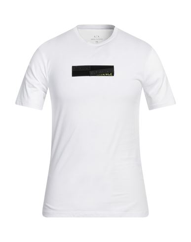 Shop Armani Exchange Man T-shirt White Size Xl Cotton