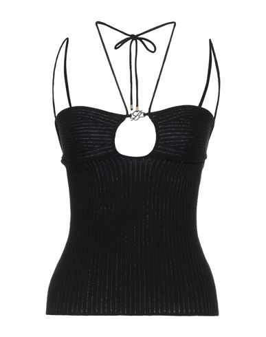 Blumarine Woman Top Black Size 8 Viscose, Polyester