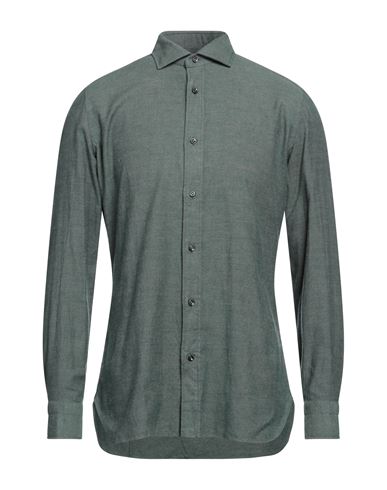 Giampaolo Man Shirt Military Green Size 15 ¾ Cotton