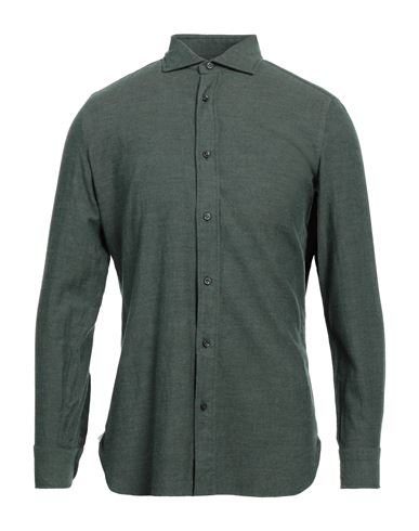 Giampaolo Man Shirt Sage Green Size 15 ½ Cotton