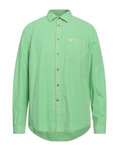 Lyle & Scott Man Shirt Light Green Size M Cotton