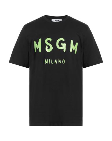 Msgm Man T-shirt Black Size S Cotton