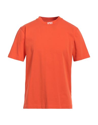 Shop Heron Preston Man T-shirt Orange Size S Cotton, Polyester