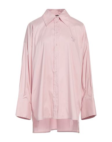 Blumarine Woman Shirt Pink Size 4 Cotton, Polyamide, Elastane
