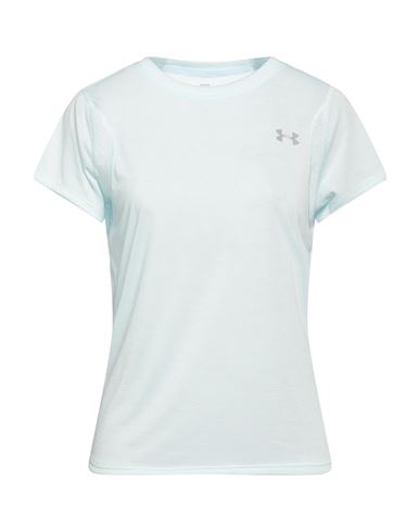 Shop Under Armour Woman T-shirt Sky Blue Size M Polyester, Elastomultiester