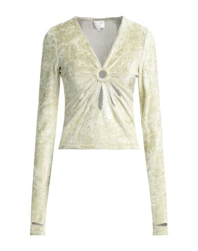 Collina Strada Woman T-shirt Sage Green Size M Polyester, Elastane, Nylon