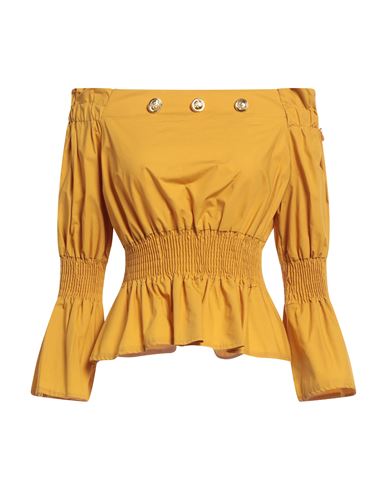 Odi Et Amo Woman Blouse Mustard Size Onesize Cotton In Yellow