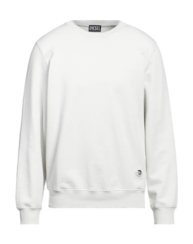 Diesel Man Sweatshirt Off White Size L Cotton