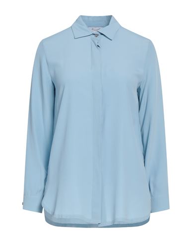 Hopper Woman Shirt Sky Blue Size 4 Acrylic, Silk
