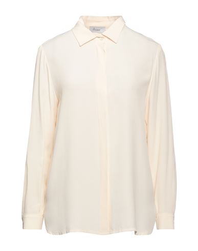 Hopper Woman Shirt Cream Size 4 Acrylic, Silk In White