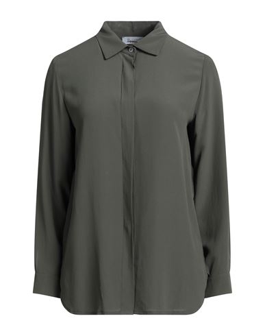 Shop Hopper Woman Shirt Military Green Size 6 Acrylic, Silk