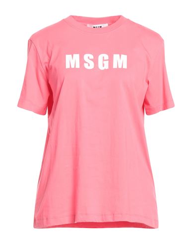 Msgm Woman T-shirt Fuchsia Size L Cotton In Pink