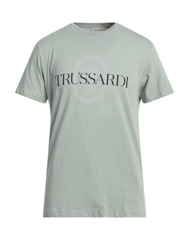 Trussardi Man T-shirt Sage Green Size Xxl Cotton