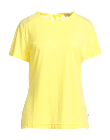 Aigle Woman T-shirt Yellow Size M Cotton, Modal