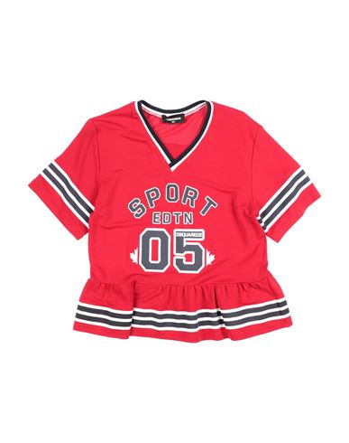 Dsquared2 Babies'  Toddler Girl T-shirt Red Size 4 Viscose, Elastane, Cotton