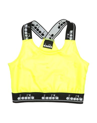 Diadora Babies'  Toddler Girl T-shirt Yellow Size 6 Polyamide, Elastane