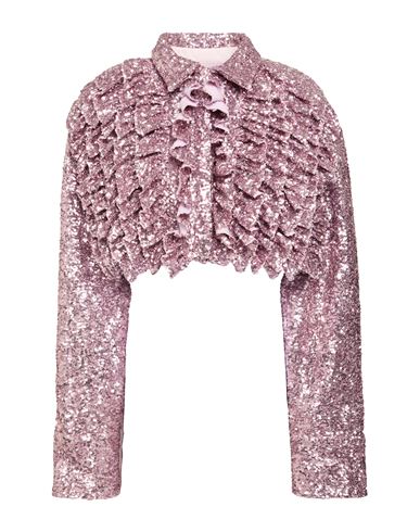 Msgm Woman Shirt Pink Size 4 Polyester In Multi