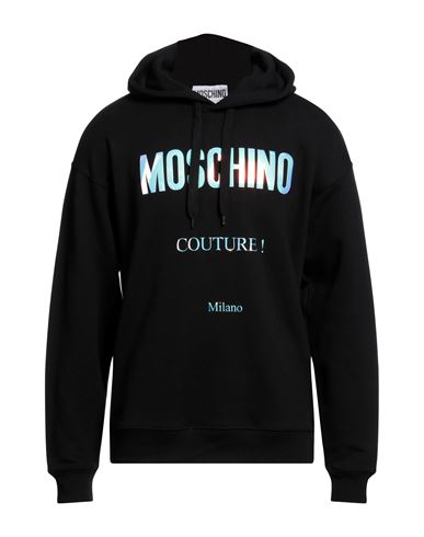 Moschino Man Sweatshirt Black Size 38 Organic Cotton