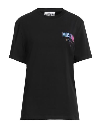 Moschino Man T-shirt Black Size 38 Cotton, Elastane
