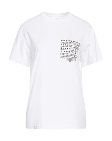 Maison 9 Paris Woman T-shirt White Size M Cotton