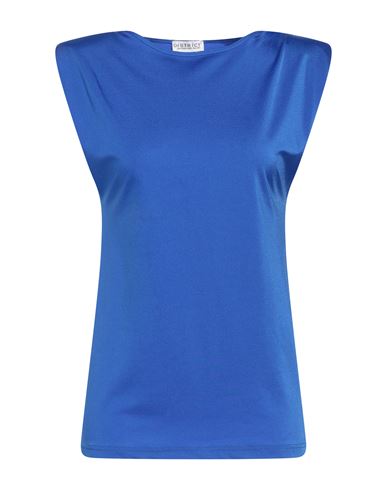 District By Margherita Mazzei Woman T-shirt Bright Blue Size M Polyamide, Elastane