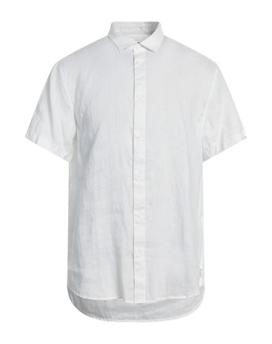 Armani Exchange Man Shirt White Size Xxl Linen