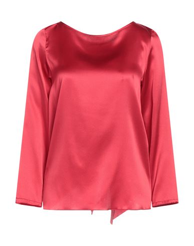 Nenah Woman Top Red Size M Silk, Elastane