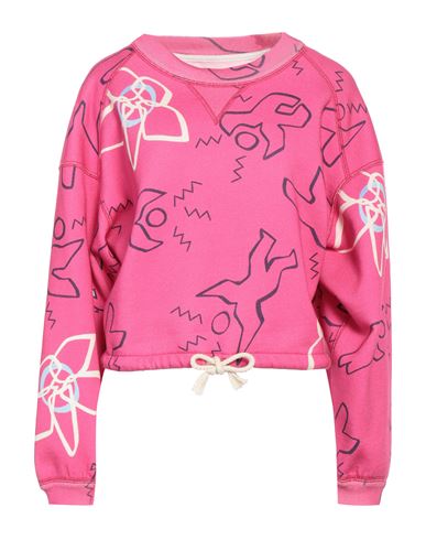 Isabel Marant Muza Oversized Printed Cotton-blend Fleece Sweatshirt In Pink
