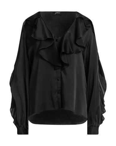 Gattinoni Woman Shirt Black Size 8 Acetate, Silk