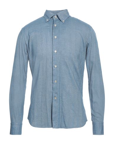Alessandro Gherardi Man Shirt Light Blue Size 15 ½ Cotton, Tencel
