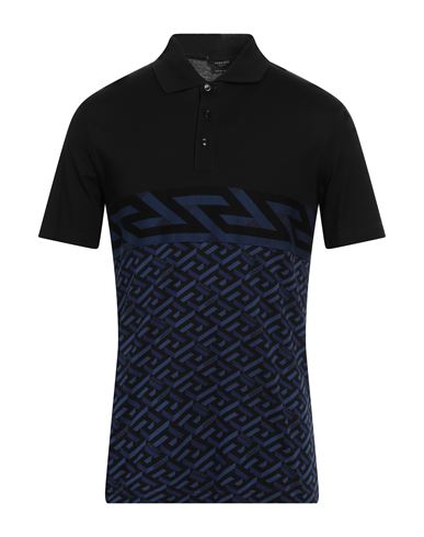 Versace Man Polo Shirt Black Size Xs Cotton