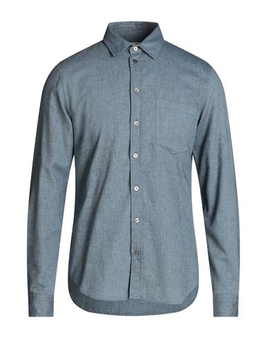 Zadig & Voltaire Man Shirt Slate Blue Size S Cotton
