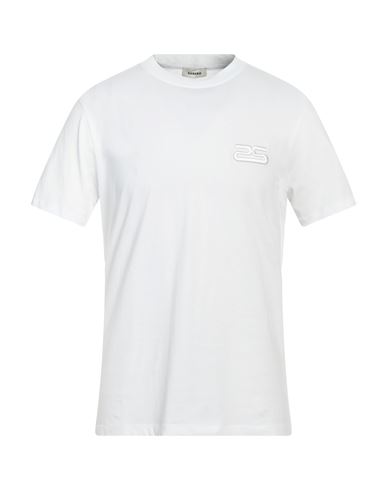 Sandro Man T-shirt White Size S Cotton, Elastane, Polyester