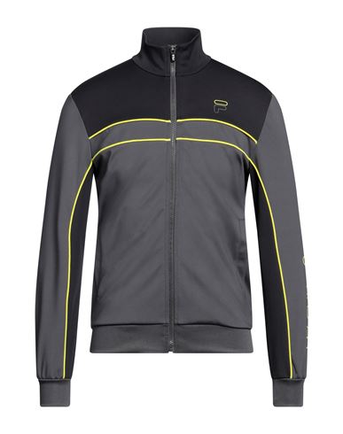 Fila Man Sweatshirt Steel Grey Size Xs Polyester, Elastane