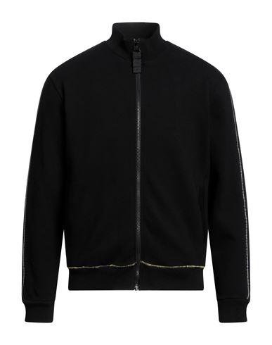 Bikkembergs Man Sweatshirt Black Size M Cotton, Elastane