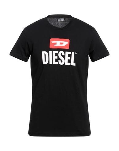 Diesel Man T-shirt Black Size Xxl Cotton