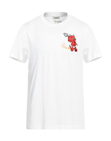 Sandro Man T-shirt White Size Xs Cotton, Elastane