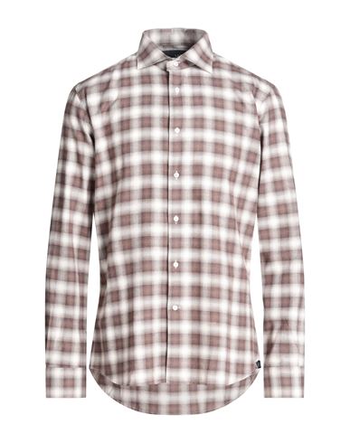 Lardini Man Shirt Khaki Size 16 Cotton In Beige